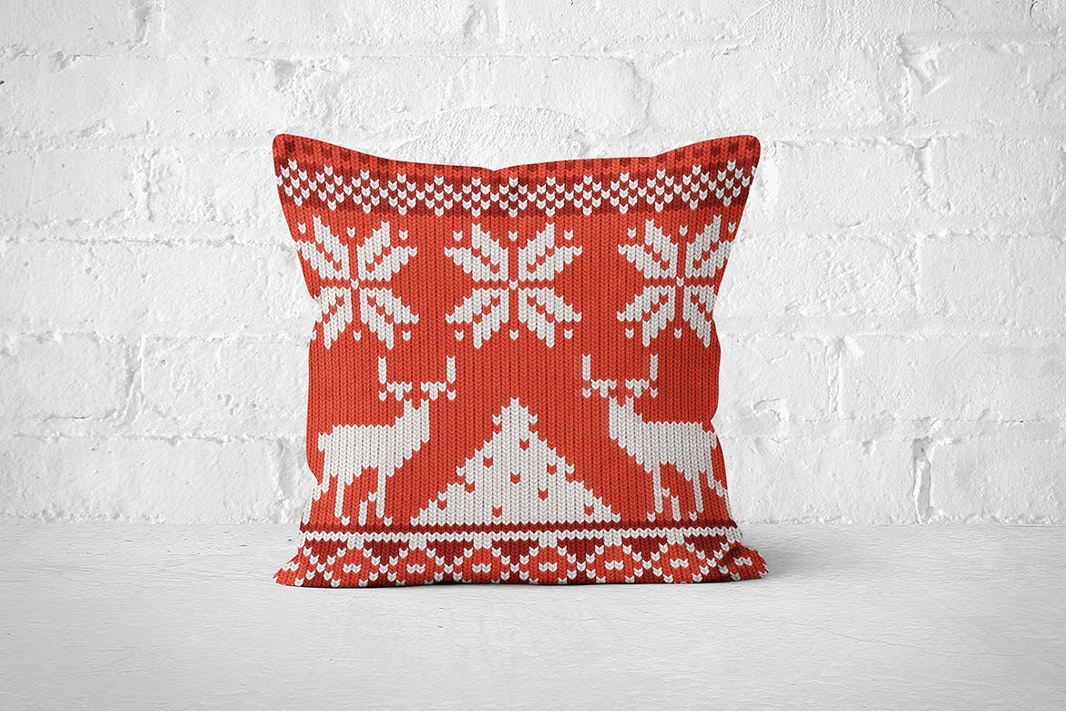 圣诞风格逼真毛衣针织纹理PS动作 Ugly Christmas Sweater Action插图(4)