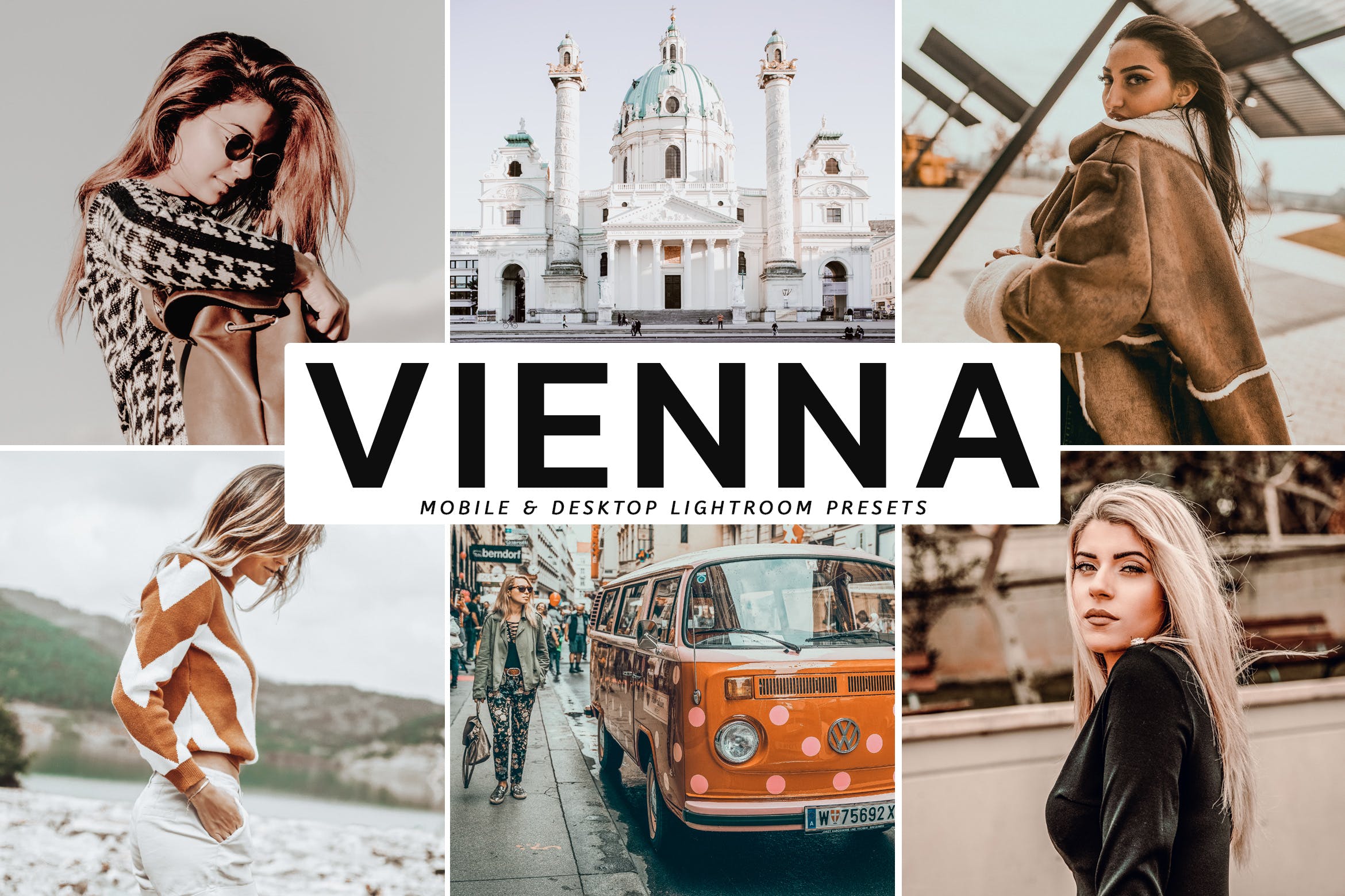 棕色奶油色系LR调色预设下载 Vienna Mobile & Desktop Lightroom Presets插图