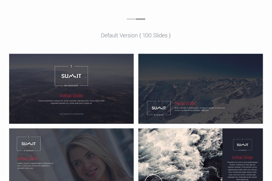 PPT 幻灯片模板（黑白2个版本，5种配色方案） Summit PowerPoint Presentation插图(2)