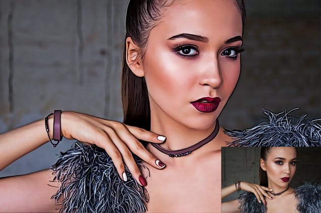 一键生成大师级油画效果PS动作 Painting Photoshop Actions插图(4)