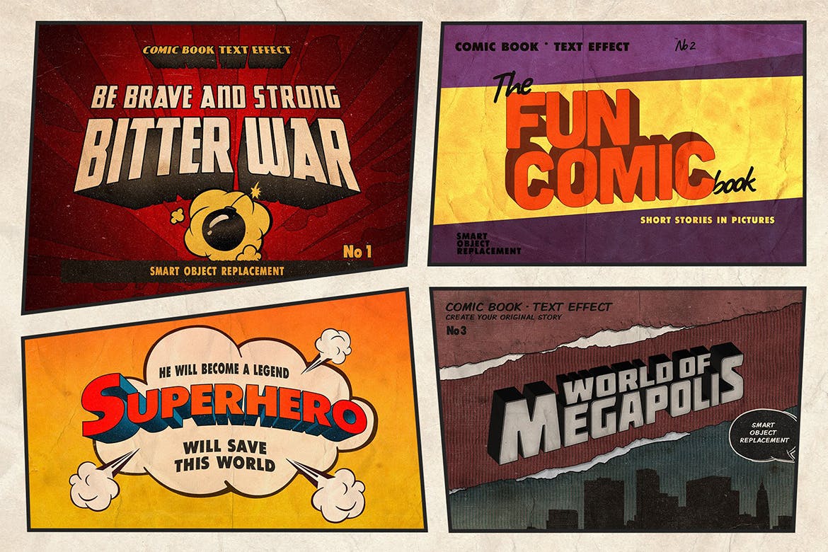 漫威&DC欧美复古漫画插画设计工具包插图(2)