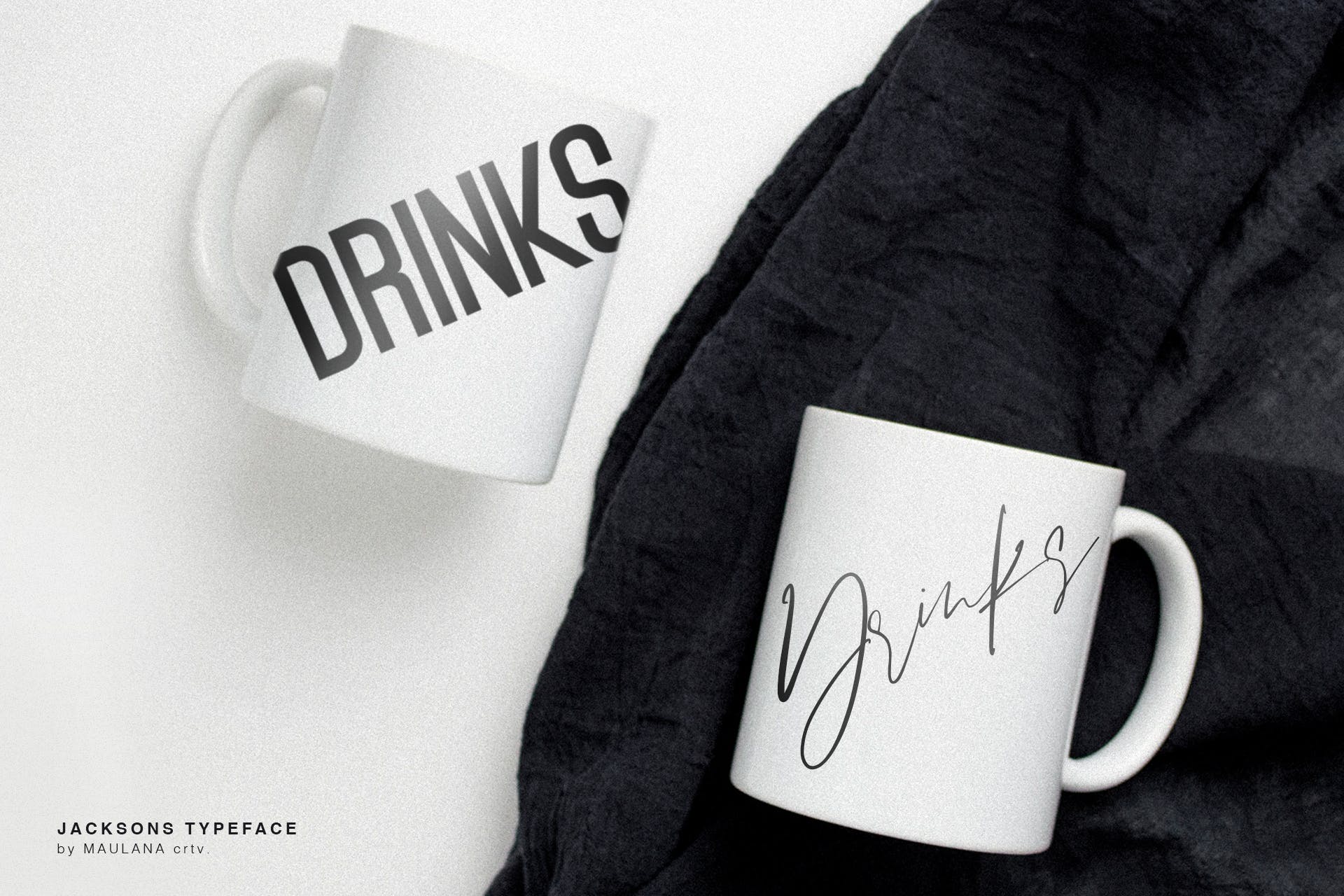 飘逸英文连字书法/无衬线二重奏设计字体 Jacksons Font Duo插图(7)