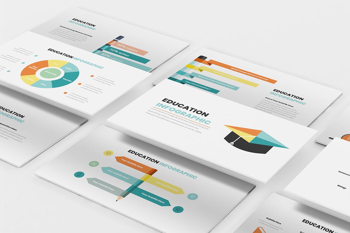 教育行业信息图表素材库精选Google演示模板 Education Infographic Google Slides Template插图(5)