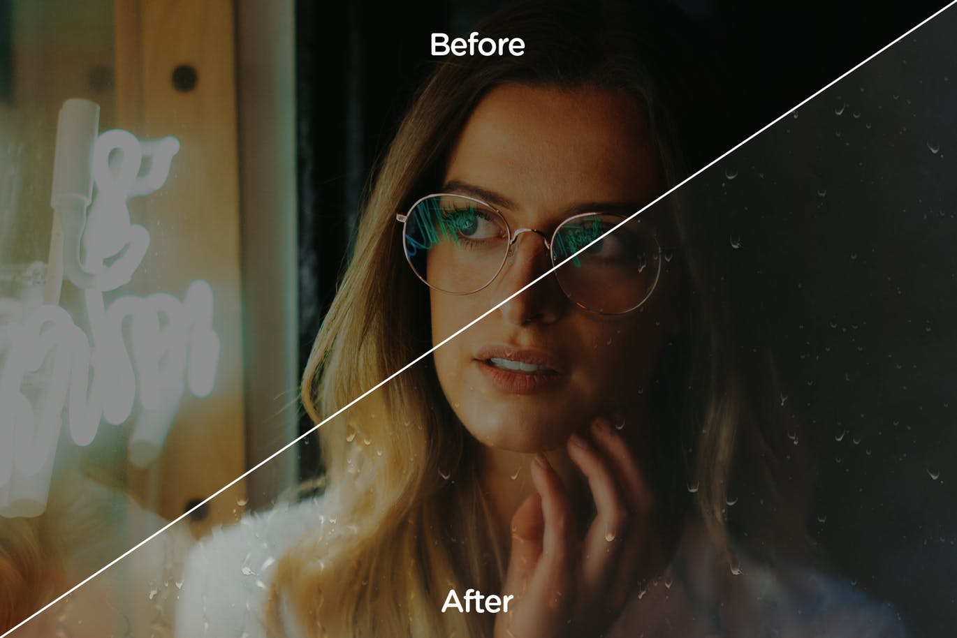 照片快速添加湿玻璃镜面效果PSD模板 Kremun – Wet Glass Photo Effect插图(2)