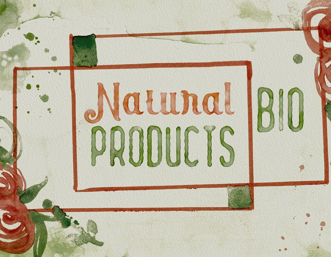 5款添加水彩文字效果PSD分层模板 5 Watercolor Text or Shape Effect Templates插图(11)