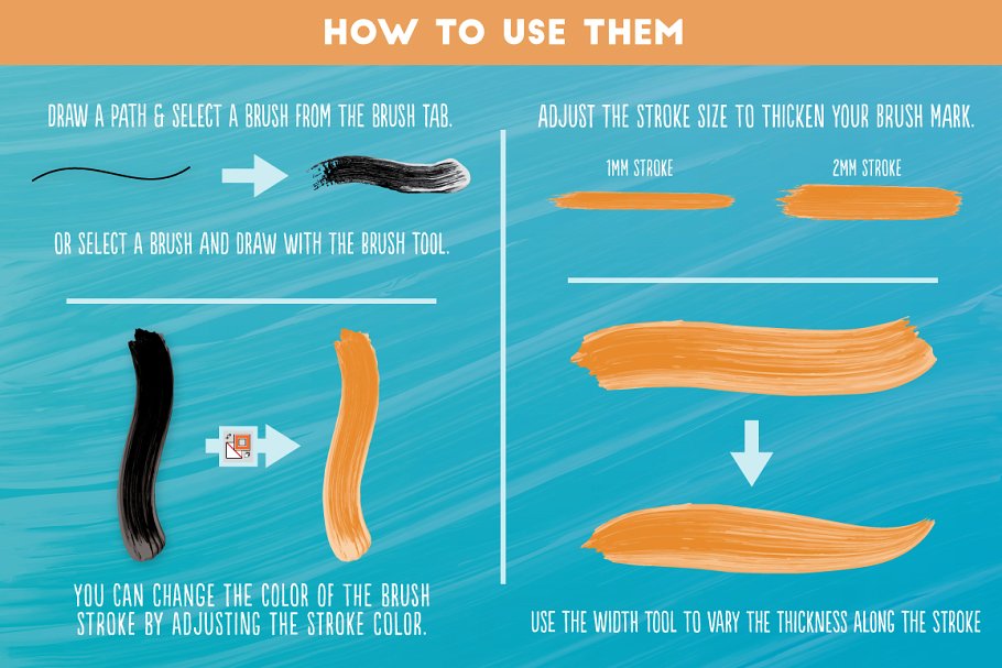 丙烯酸颜料AI笔刷 Authentic Acrylic Brushes插图(5)