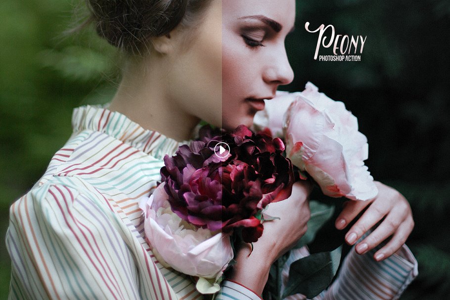 人像照片美颜PS动作 Peony Portrait Photoshop Actions插图(3)
