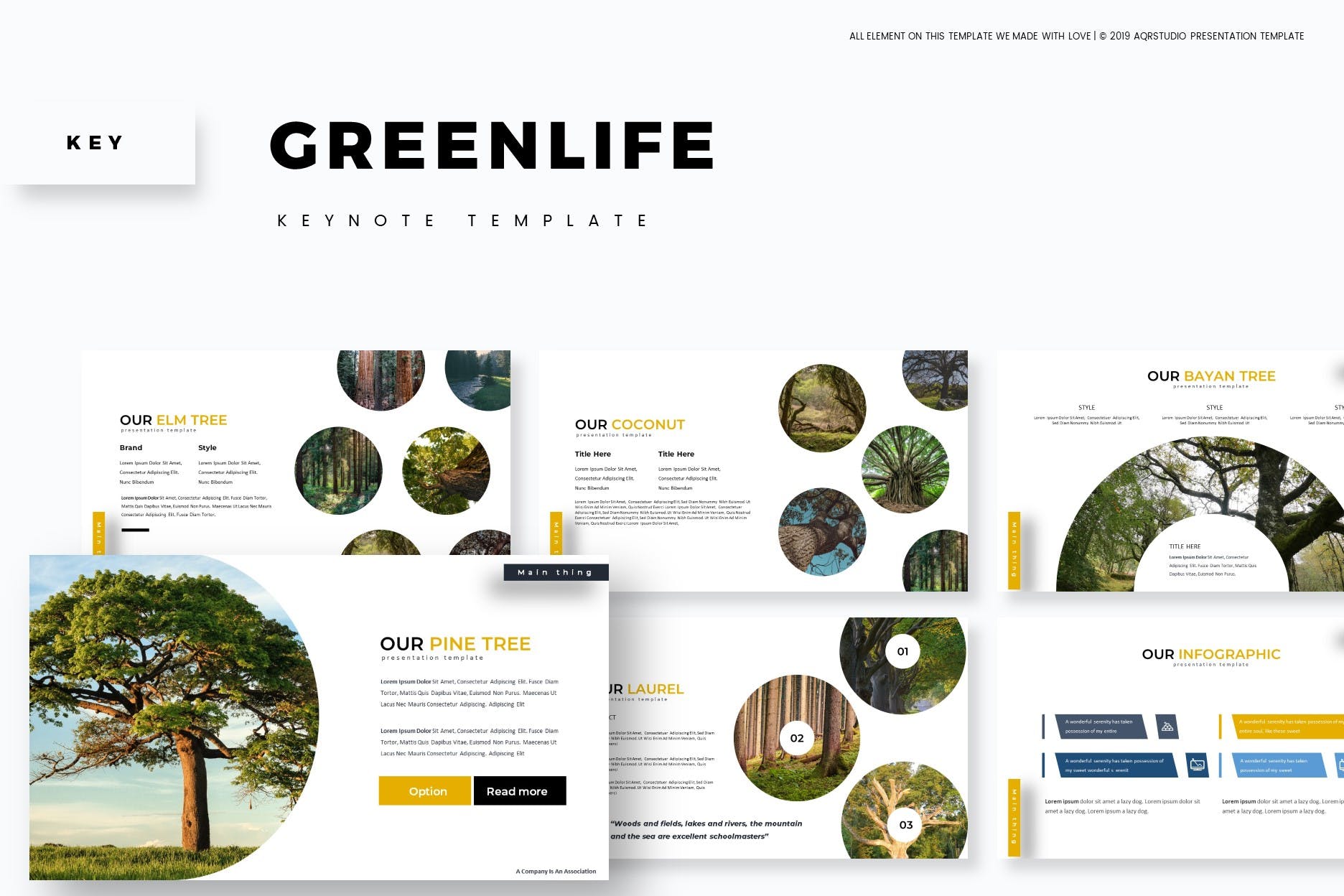 绿色大自然主题Keynote幻灯片模板素材 Greenlife – Keynote Template插图