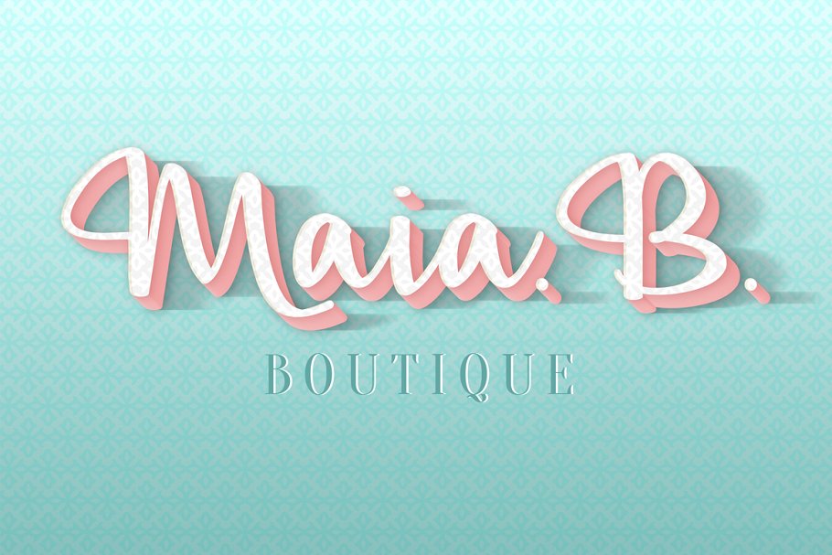 女性柔美色彩3D文本图层样式 Hers 3D Text Effects插图(8)