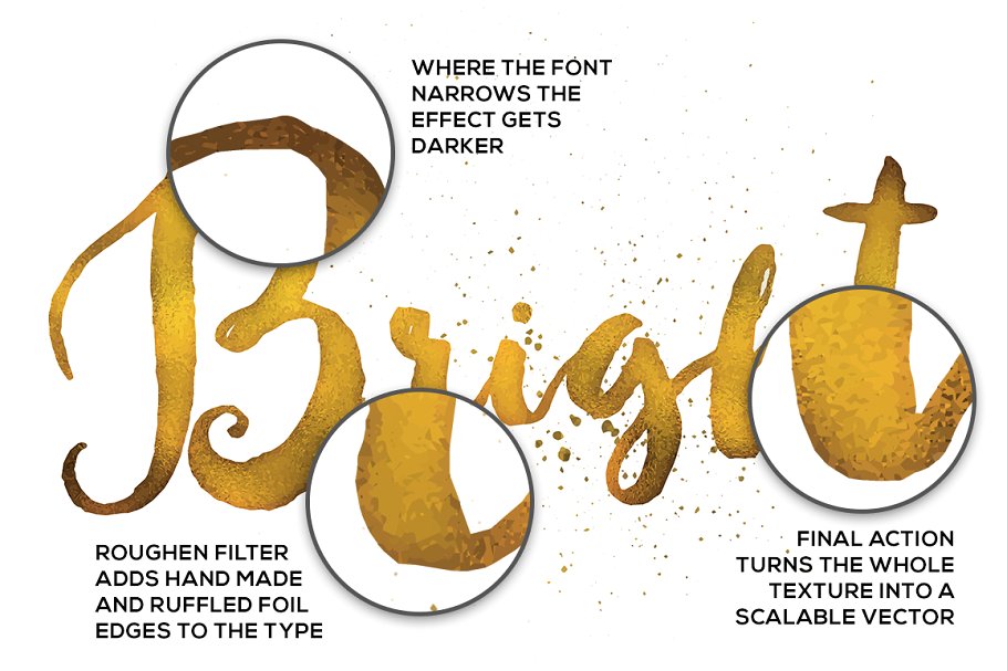 100%矢量闪亮金箔图层样式 Shimmer & Shine: 100% Vector Gold插图(2)