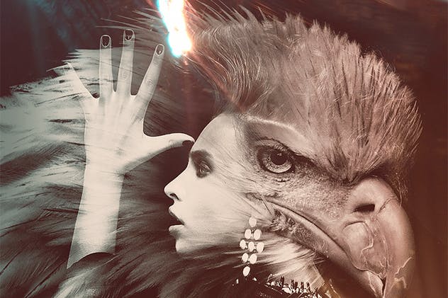 炫酷双重曝光海报照片特效PS动作 Double Exposure Photoshop Actions插图(15)