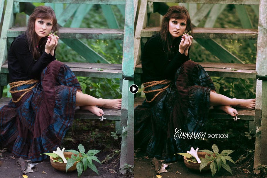 时尚大片人像照片后期处理效果PS动作 Cinnamon Portrait Photoshop Actions插图(5)