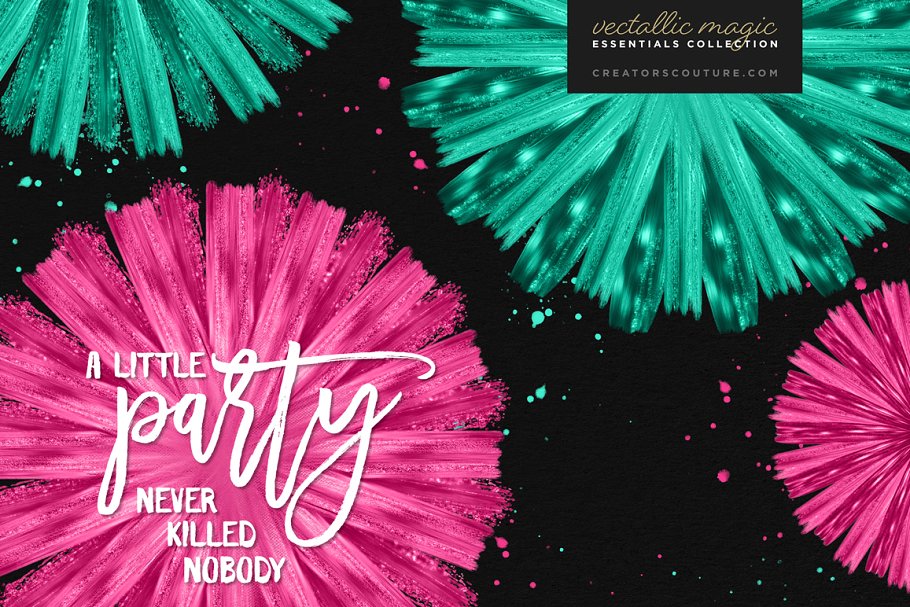 惊人美丽的金属油漆AI笔刷 Vectallic Magic Brush Revolution!插图(14)