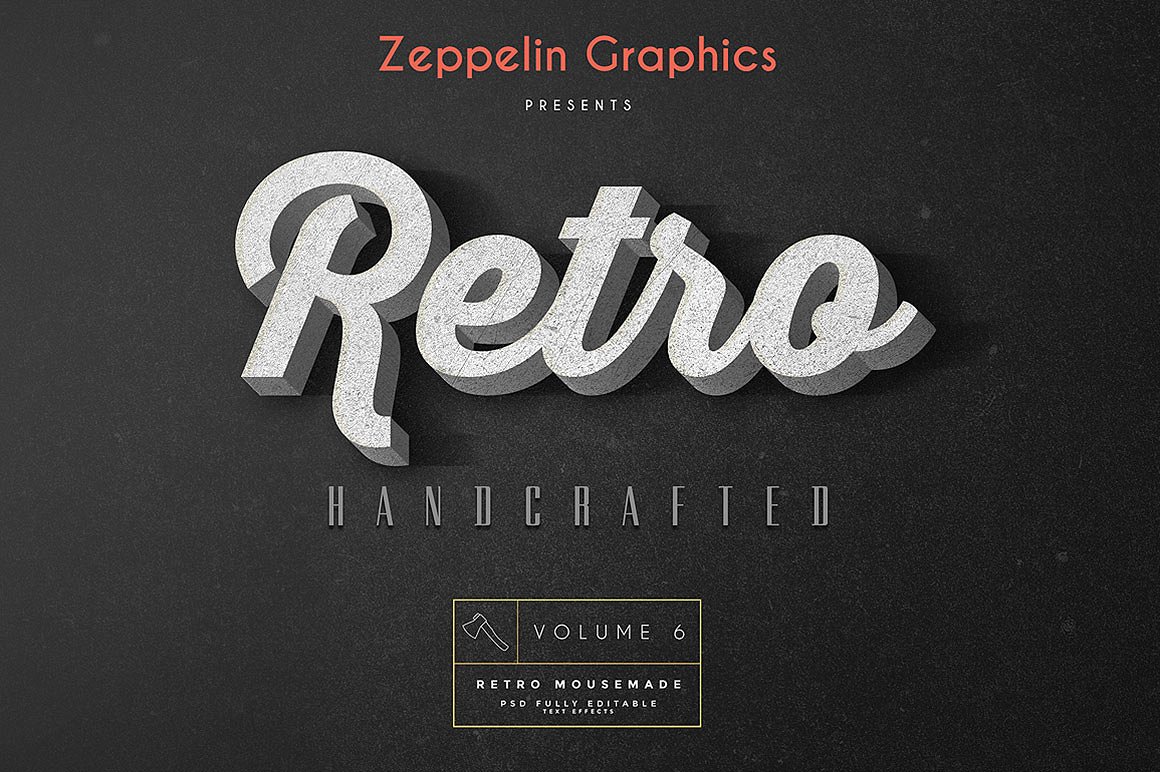 素材库下午茶：150款3D文字效果的PS图层样式 150 3D Text Effects for Photoshop–2.61 GB插图(6)