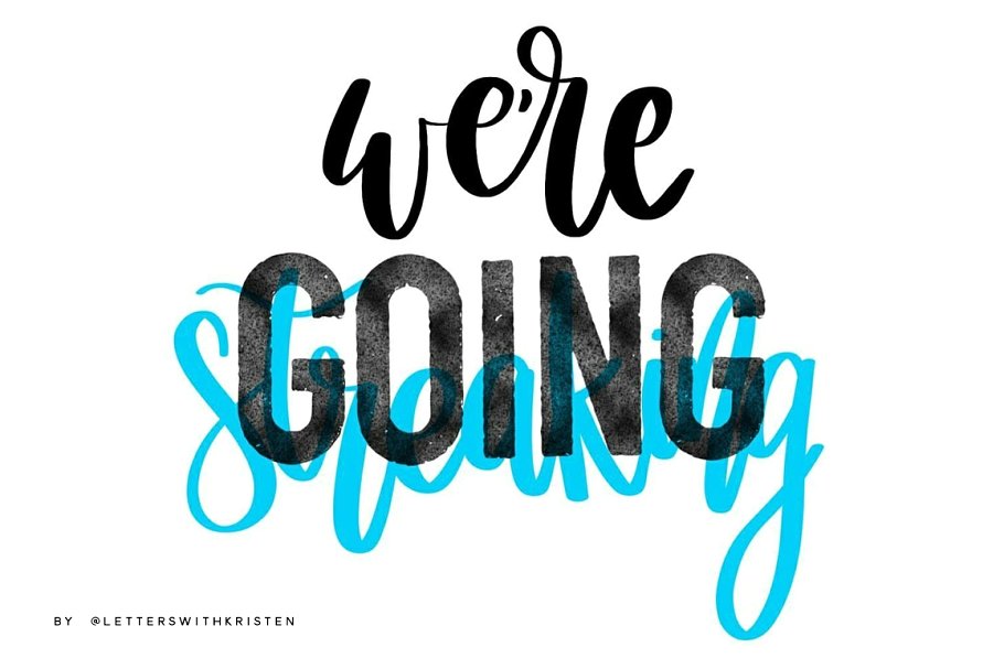 Procreate专用字母字体笔刷 Letter Brushes for Procreate插图(6)