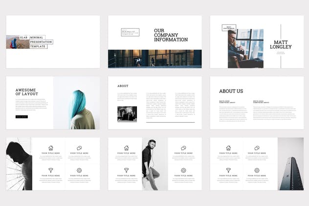 创意项目初创企业路演Keynote幻灯片模板 Slab – Keynote Template插图(1)