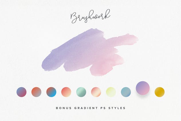 100个艺术印章画笔PS&Procreate笔刷 Brushwork: Artistic Procreate & Photoshop brushes插图(8)