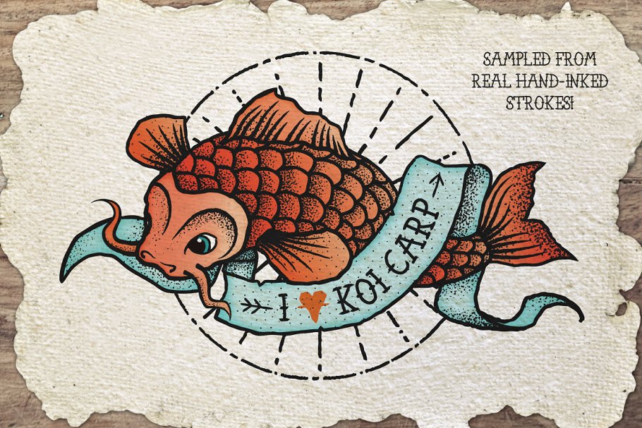 纹身艺术图案AI笔刷 Tattoo Style Art Brushes插图(5)