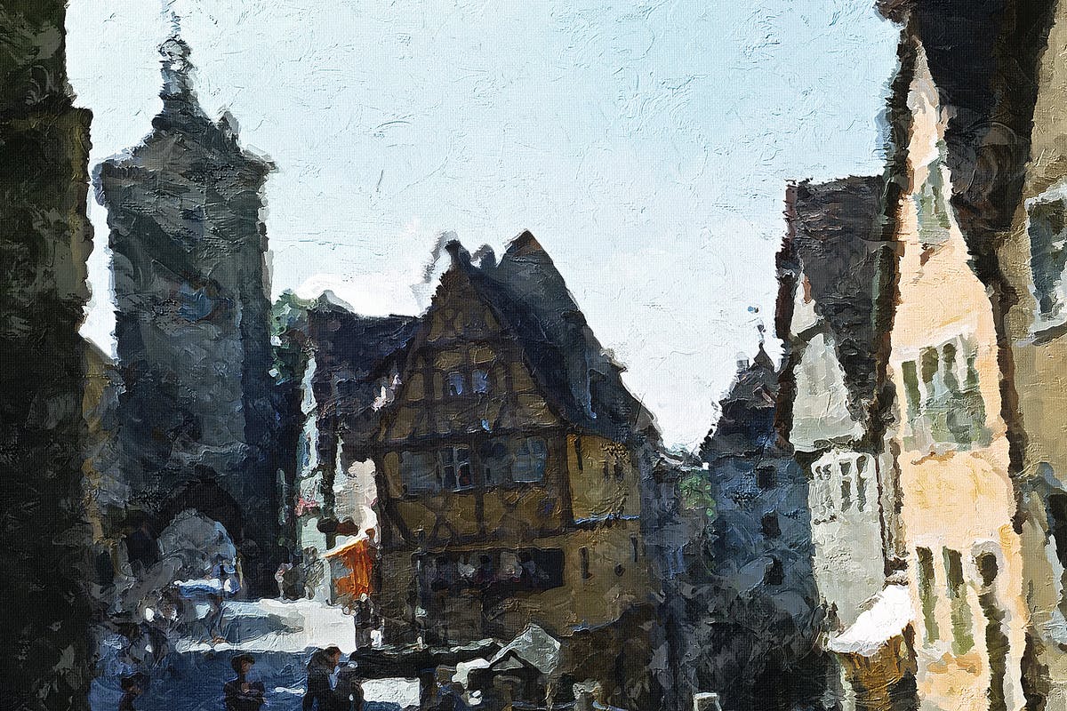 一键生成大师级逼真油画作品效果PS动作 Palette Knife Photoshop Action插图