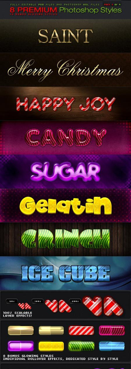 糖果味道的的photoshop图层样式文件下载[PSD]插图