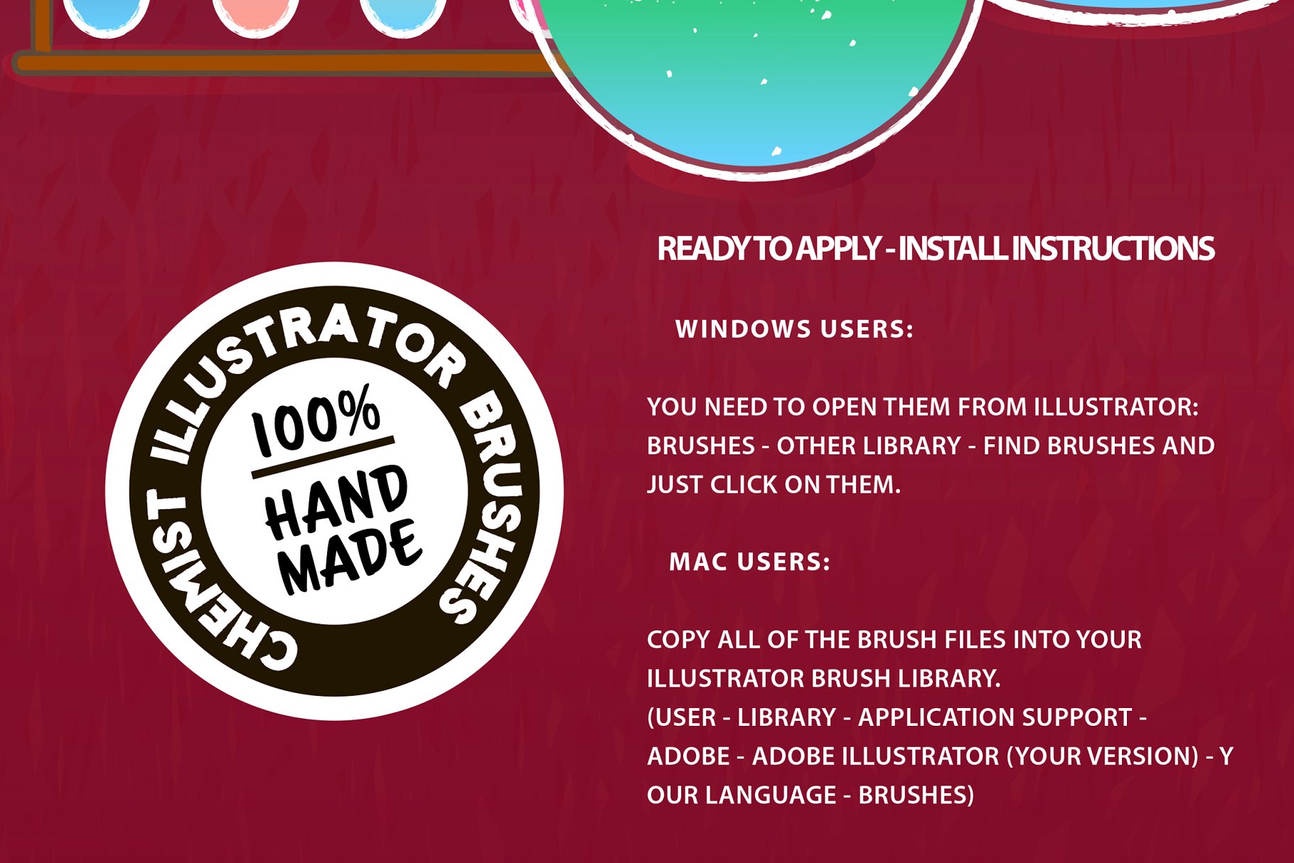 分散着色器PS&AI笔刷 CHEMIST Illustrator Brushes插图(8)