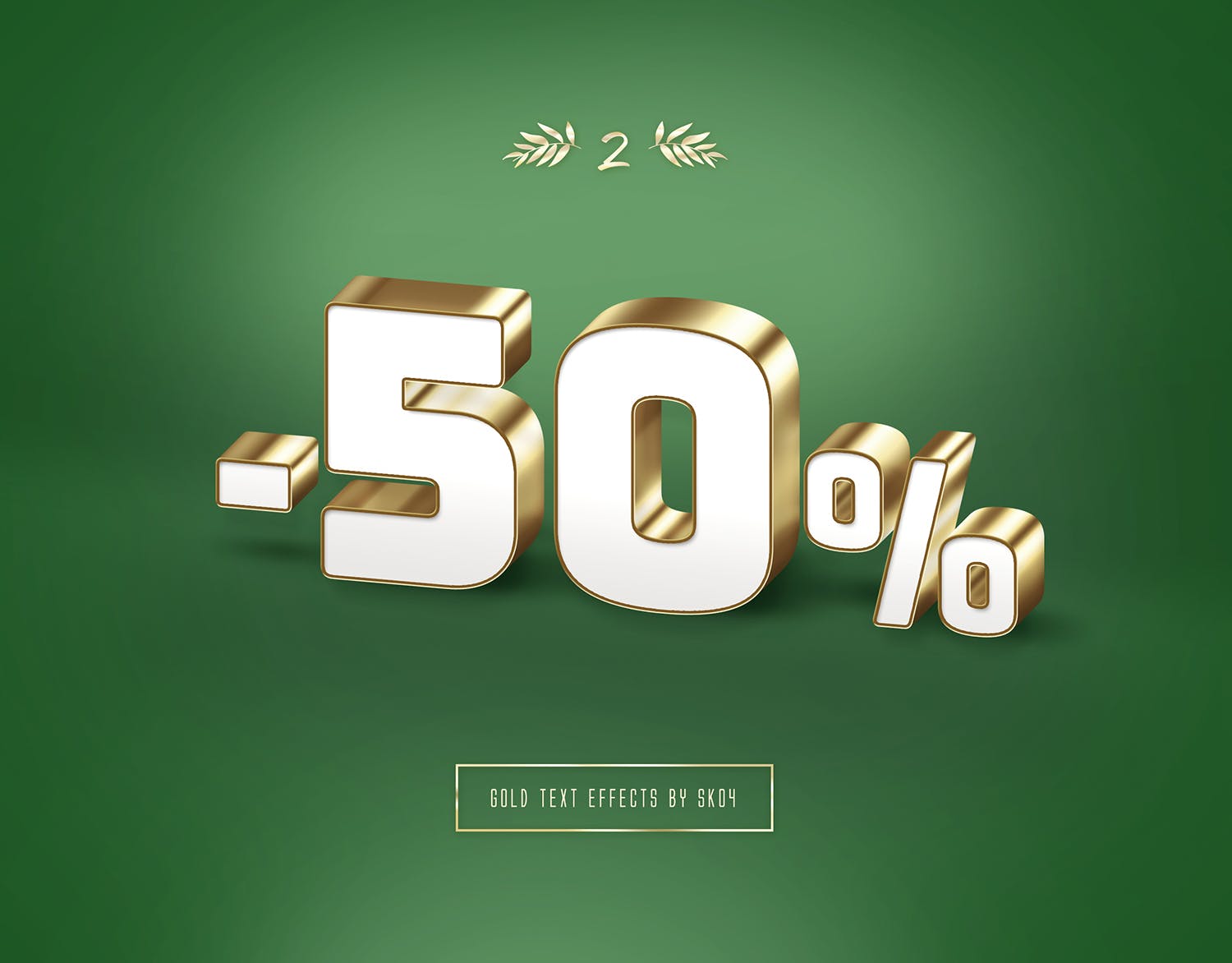 3D金色金属文本文字特效PSD分层模板 3D Gold Text Effects – 10 PSD插图(8)