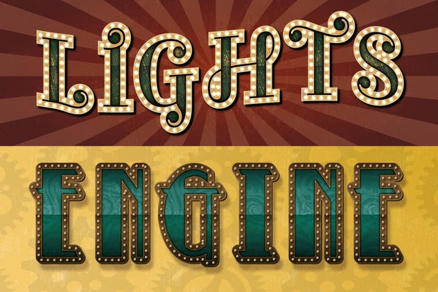 蒸汽朋克艺术风格PS字体样式 Steam Punk Text Styles, Brushes and Backgrounds插图(1)