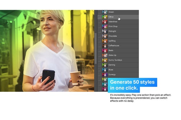 50个AI渐变双色调PS动作 50 AI Gradient Duotone Actions插图(2)