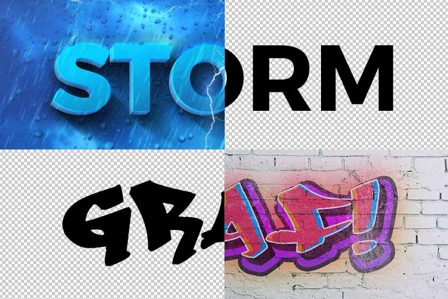 3D 文本图层样式合集 3D Text Effects Vol.2插图(4)