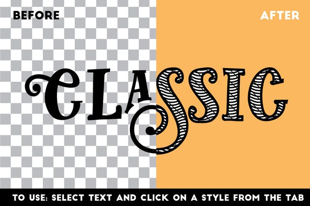 雕刻效果AI文本样式 Engraved Vector Text Styles插图(1)