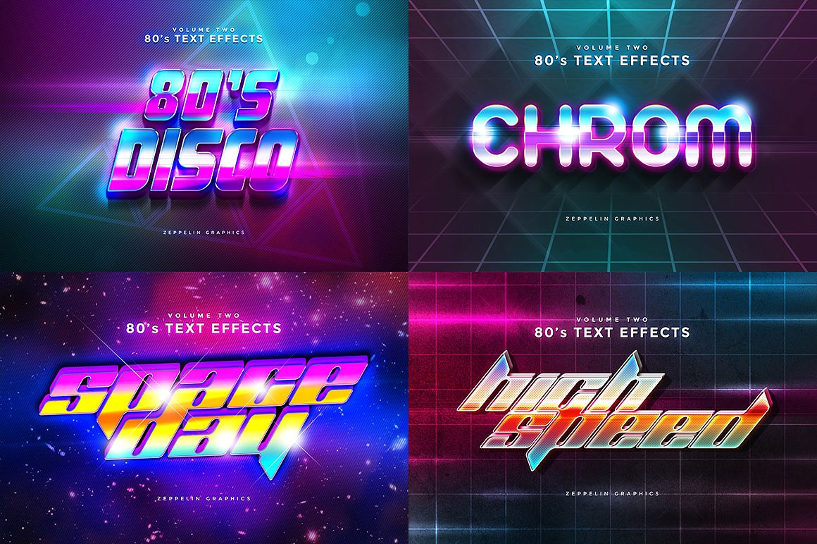 素材库下午茶：150款3D文字效果的PS图层样式 150 3D Text Effects for Photoshop–2.61 GB插图(3)