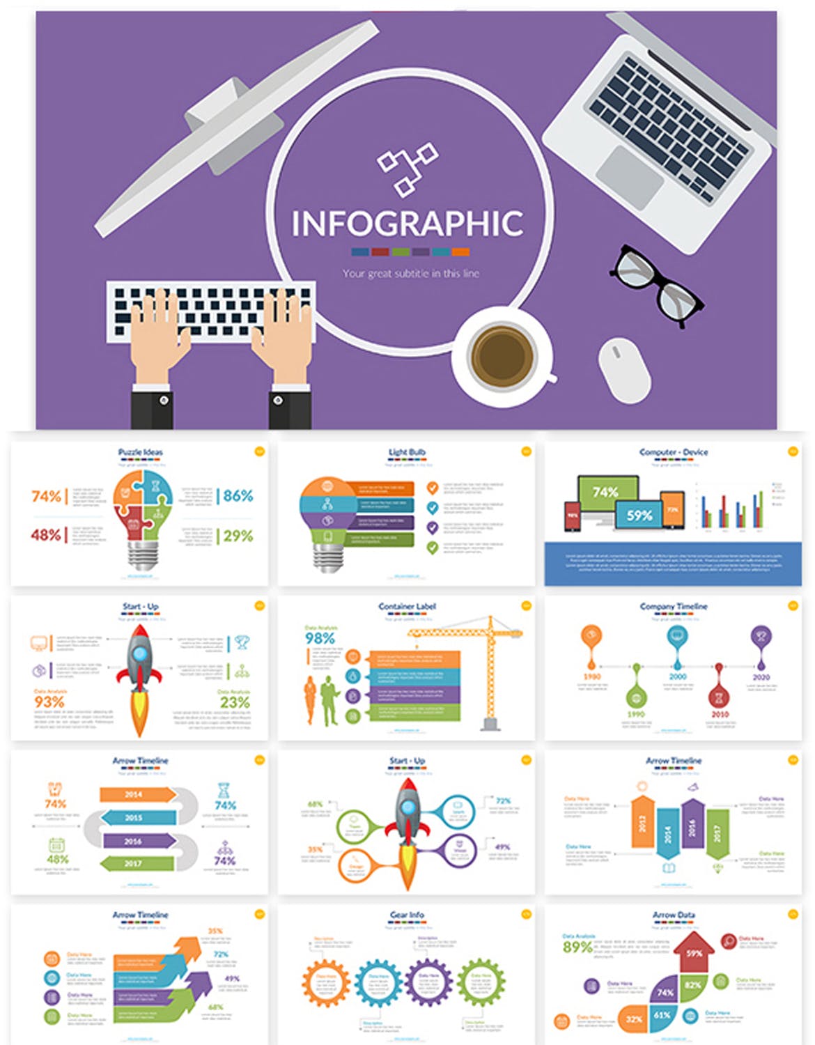 高端商业商务质感的高品质大数据powerpoint幻灯片演示模板（pptx）插图(8)