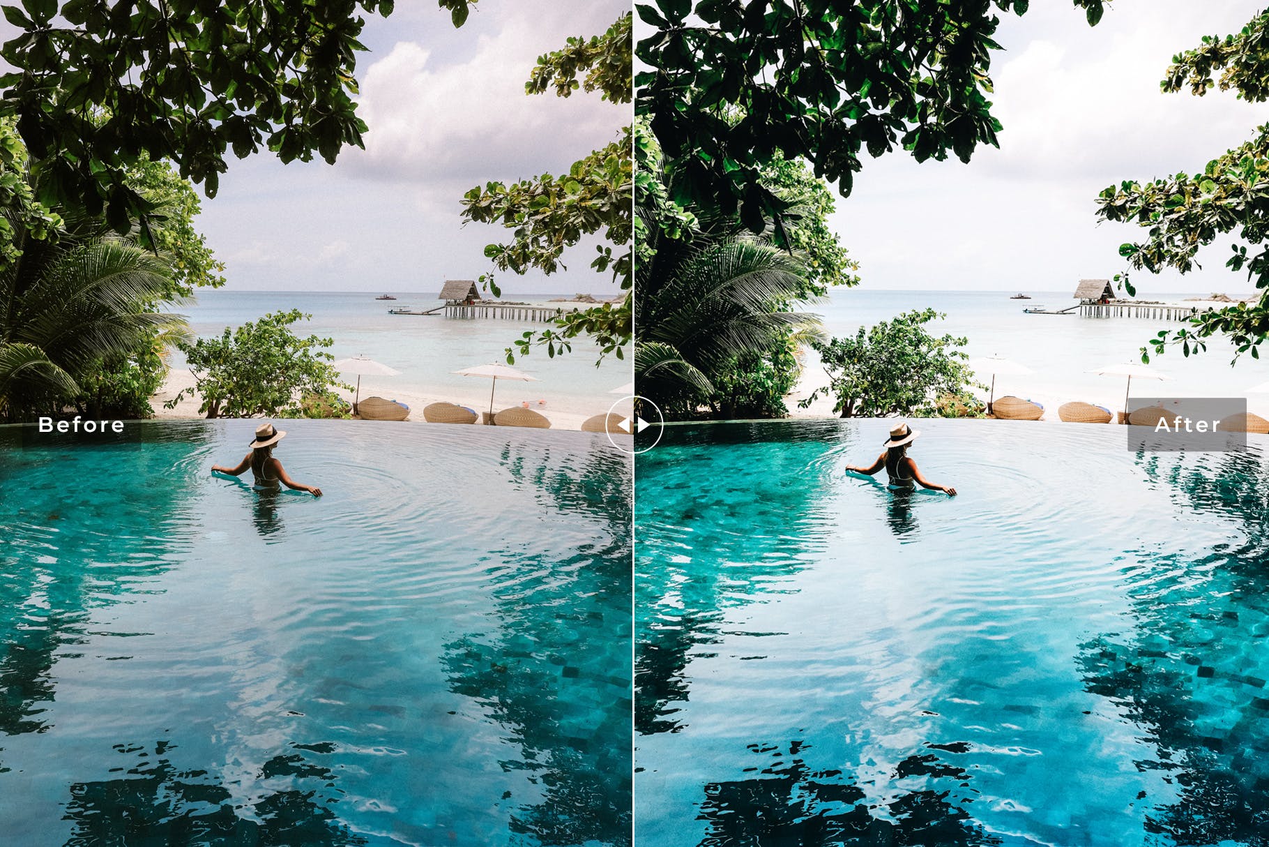 海岛/海景/沙滩摄影调色滤镜LR预设下载 Lagoon Mobile & Desktop Lightroom Presets插图(4)
