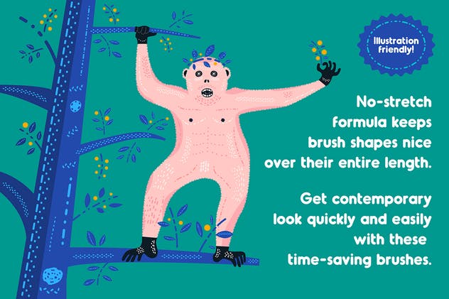 绘画虚线线条AI笔刷 Flow Brushes for Adobe Illustrator插图(1)