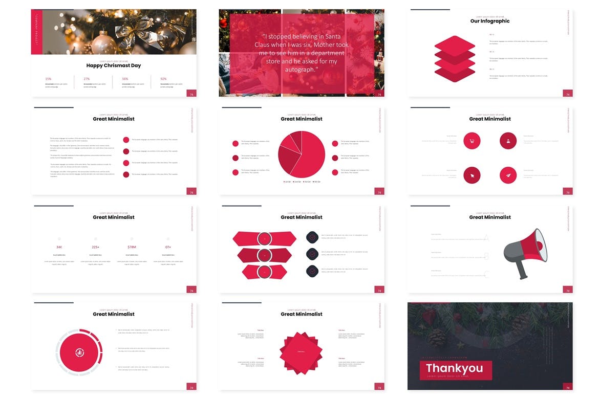 圣诞节节日主题PPT幻灯片模板下载 Christmas – Powerpoint Template插图(4)