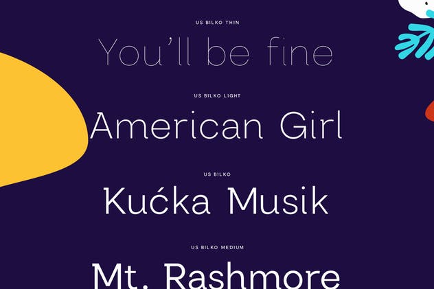 灵感来自“Museo Slab”无衬线英文字体 US Bilko – Semi-Slab Display Font插图(3)