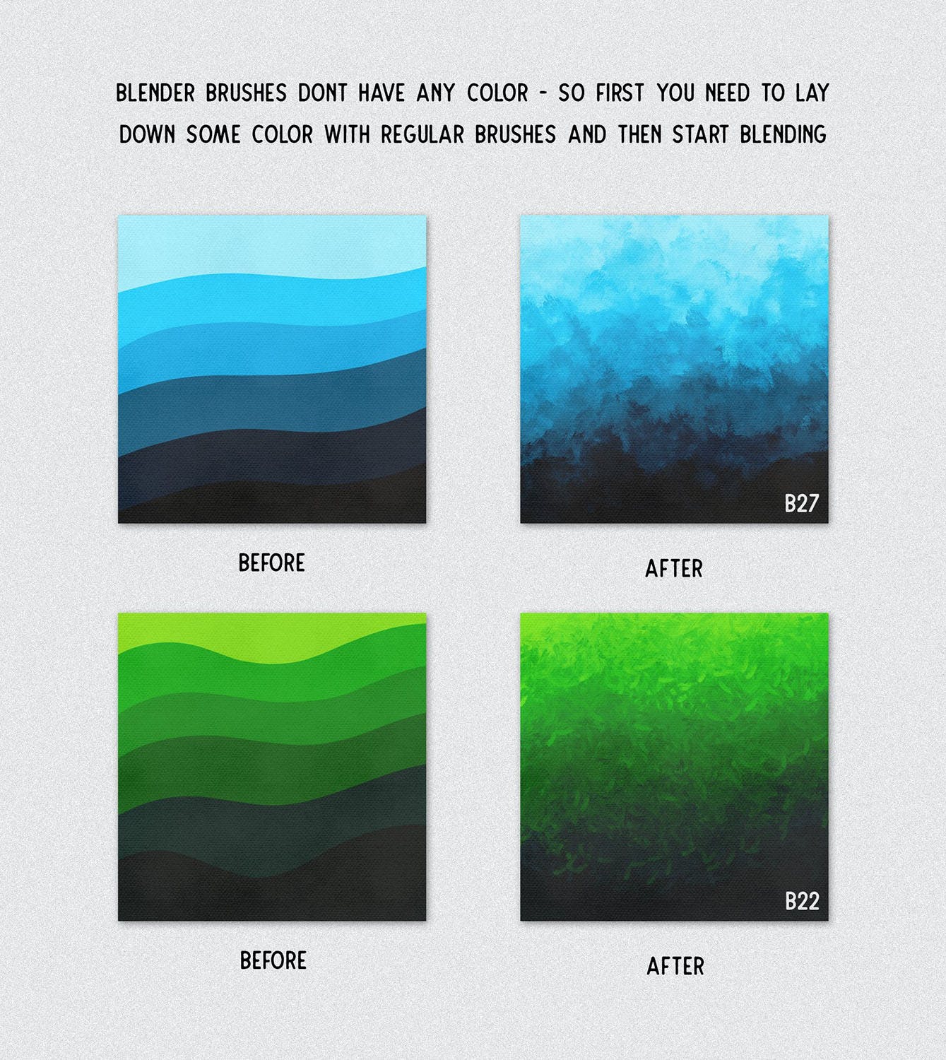 30种不同样式的Procreate专用混合笔刷素材库精选 Procreate: Blender Brushes插图(1)