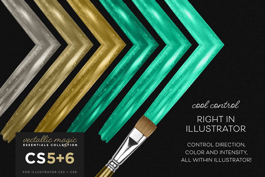 油画画笔笔画笔刷 Vectallic Magic CS5+6 Vector Brushes插图(8)