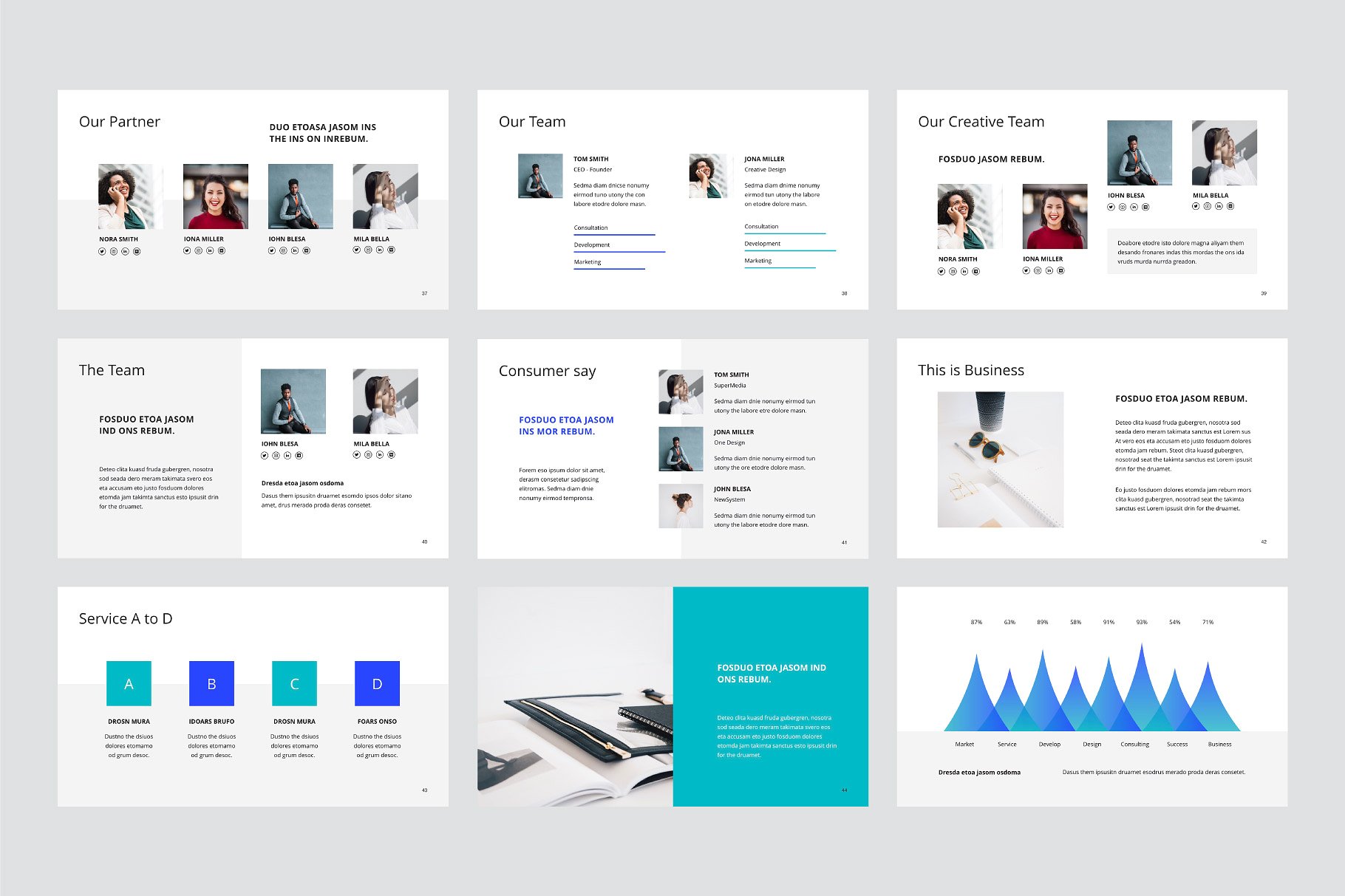 互联网初创企业适用的谷歌幻灯片模板 ARONA  Google Slides Template +Bonus插图(5)