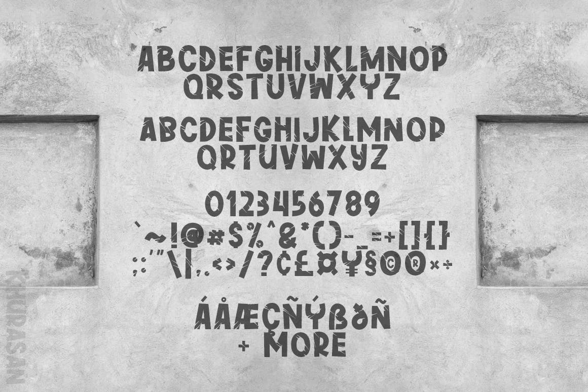 英文粗体划痕无衬线字体下载 Greywall插图(6)