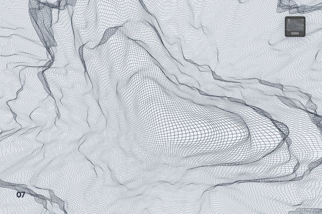 抽象网络信号波纹图案PS笔刷 Network Turbulence Photoshop Brushes插图(7)