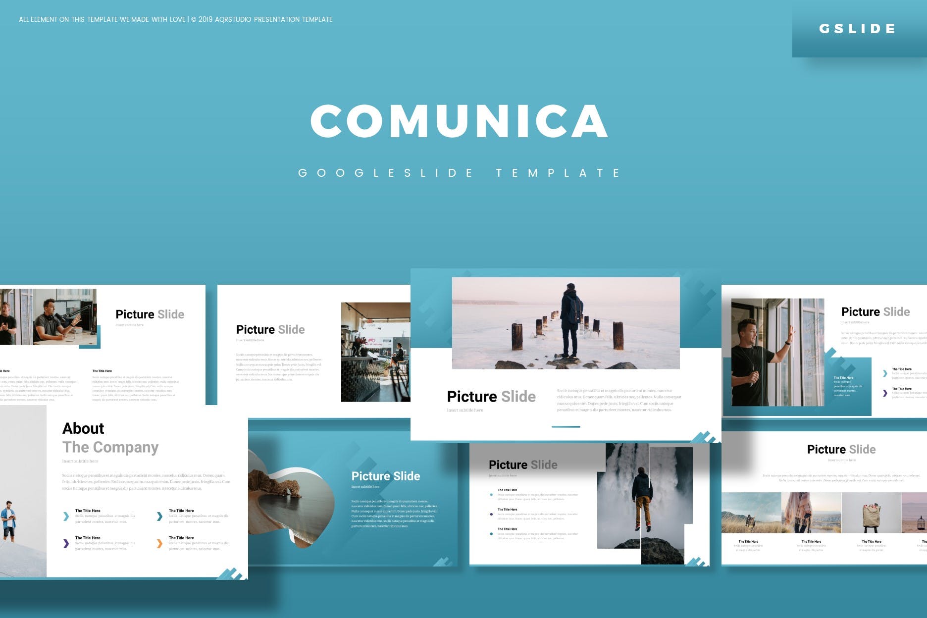 多图&信息图表企业宣传介绍谷歌幻灯片设计模板 Comunica – Google Slide Template插图