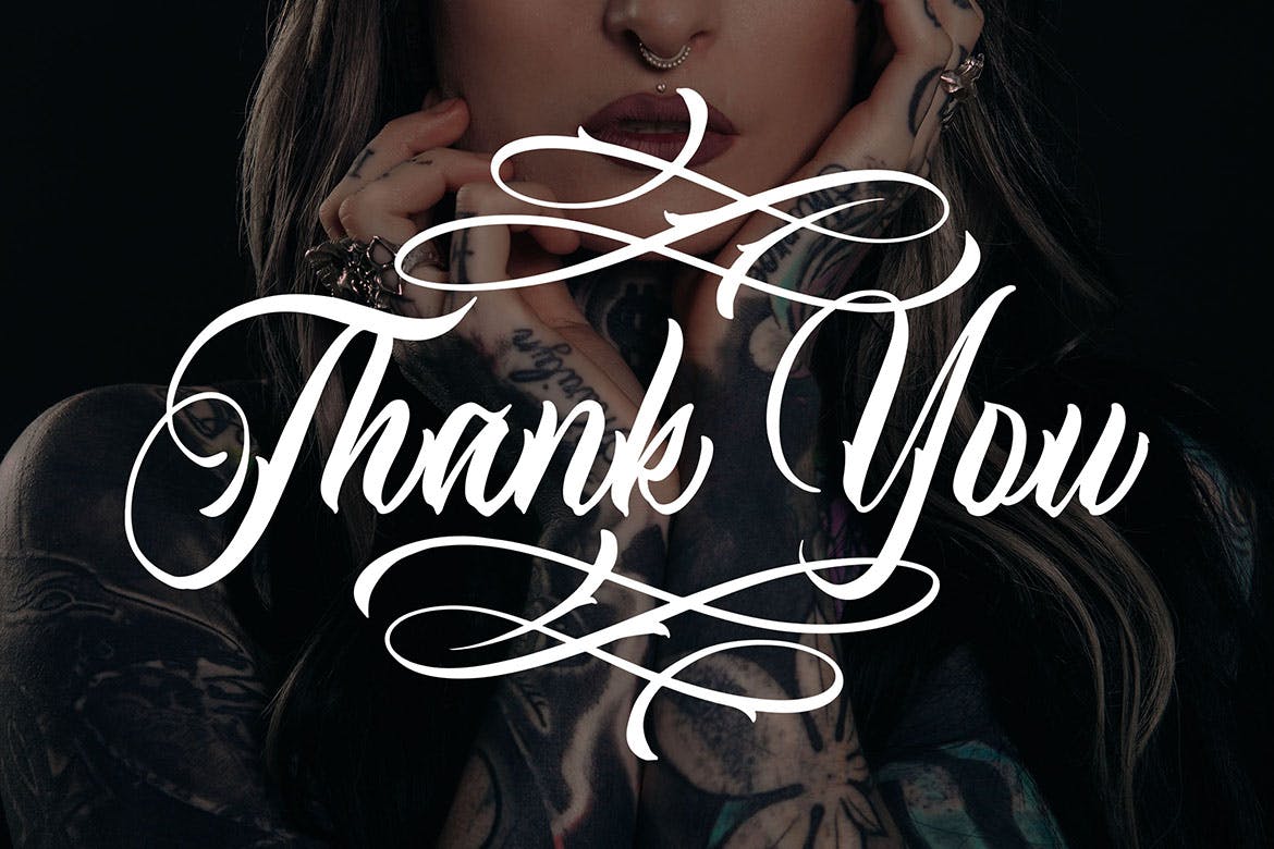 纹身徽章英文手写字体 Rumble Tattoos – Tattoos Typeface插图(6)