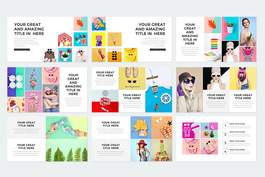 多用途现代时尚潮人元素幻灯片模板 Modern Powerpoint插图(18)