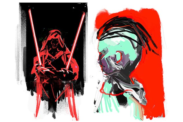 丙烯酸油画＆水彩数码绘画PS画笔笔刷 Supreme Acrylic & Gouache Photoshop Brushes插图(3)