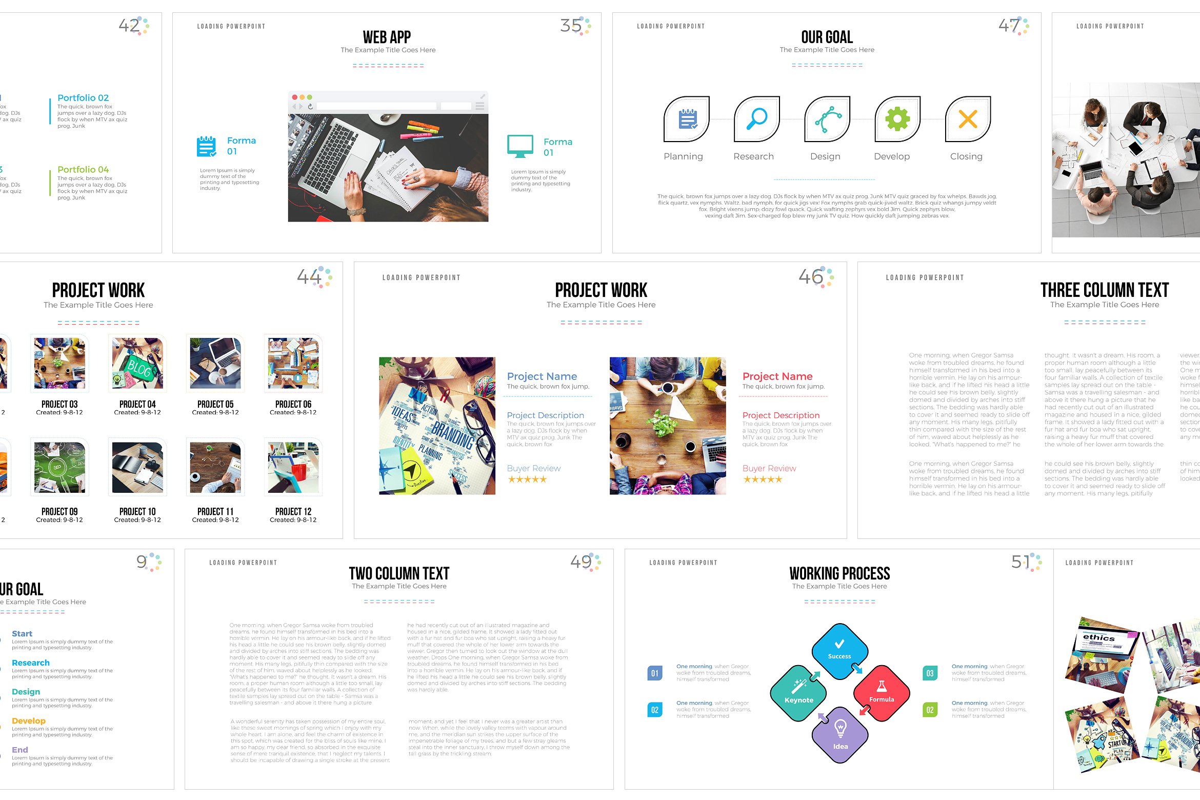 色彩丰富的项目汇报PPT模版分享[PPTX]插图(4)