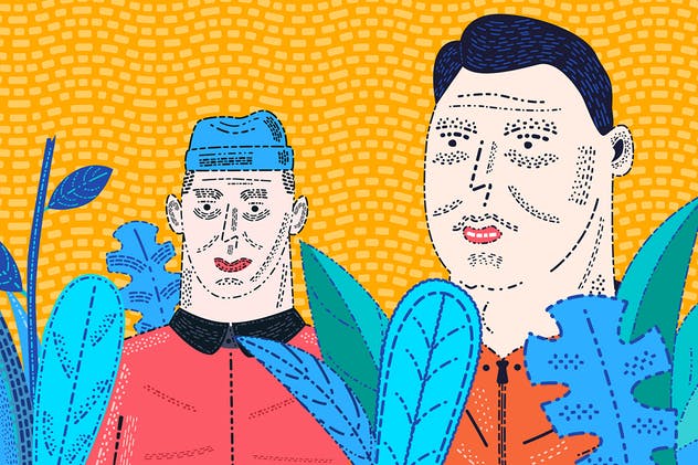 绘画虚线线条AI笔刷 Flow Brushes for Adobe Illustrator插图(2)