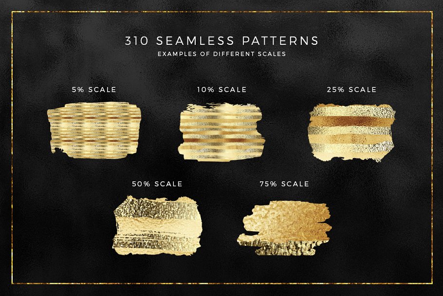 300+金光闪闪金箔图层样式 300+ Gold Glitter Foil Styles插图(3)