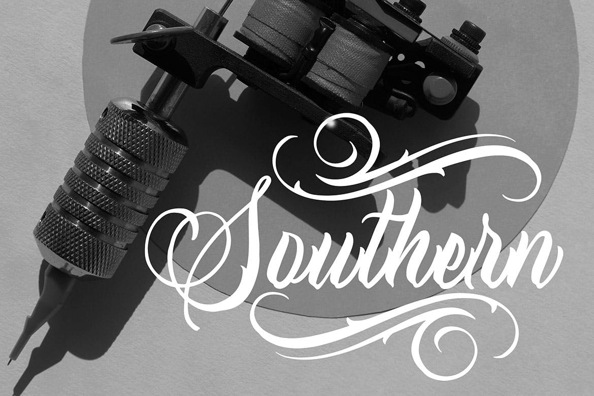 纹身徽章英文手写字体 Rumble Tattoos – Tattoos Typeface插图(2)