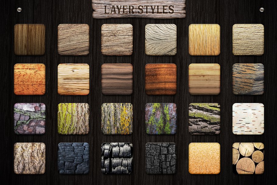 创意木制艺术设计素材包 WOODY Creative Toolkit for Photoshop插图(5)